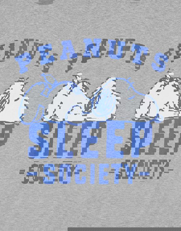 Peanuts Snoopy Womens Grey Sleep Society Short Sleeve Nightdress