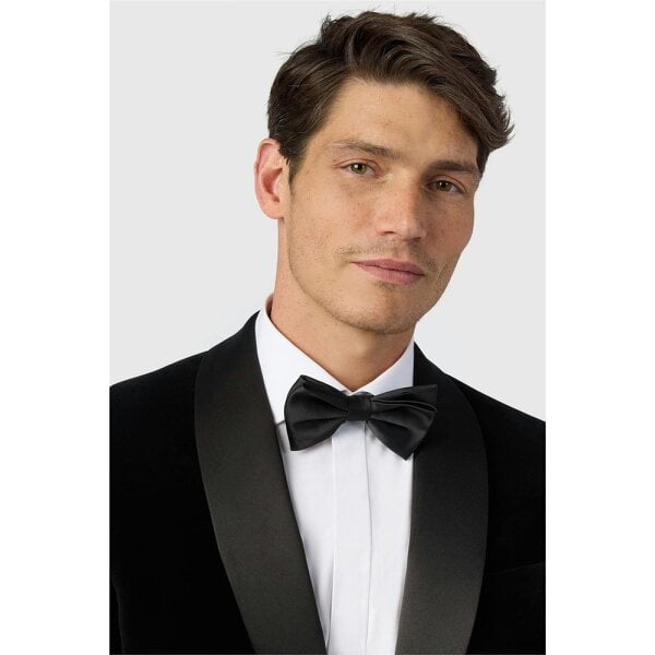 Antique Rogue Slim Fit Black Velvet Blazer