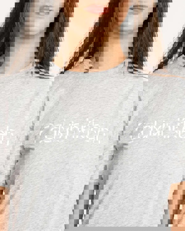 Calvin Klein Core Logo Womens Crew Neck - Light Grey Heather