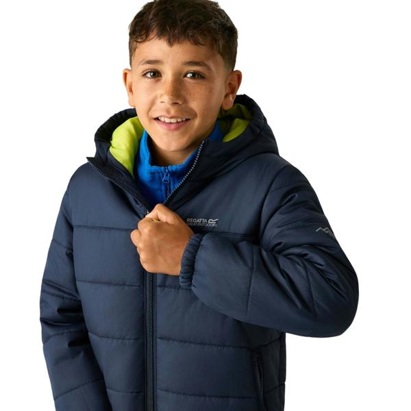 Regatta Childrens/Kids Lofthouse Plain Padded Jacket - Navy/Wild Lime - 
