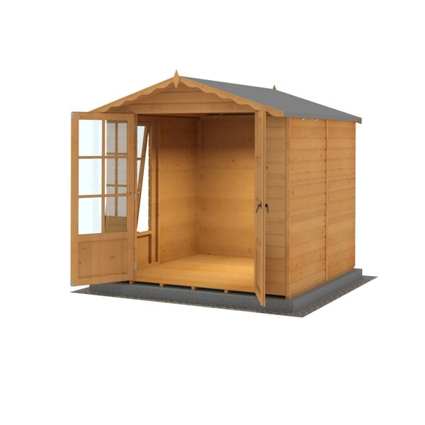 Shire Buckingham 7x7 12mm interlock Clad wooden Summerhouse - Best Shed