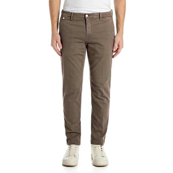 Replay Hyperflex Benni Colour Edition Chino Pants - Mid Brown