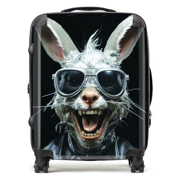 Warren Reed Funky Rabbit Face Suitcase