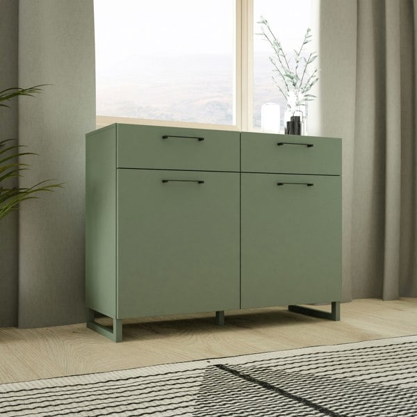 Furniture To Go Sali 2 Door  2 Drawer Chest in Sage Green