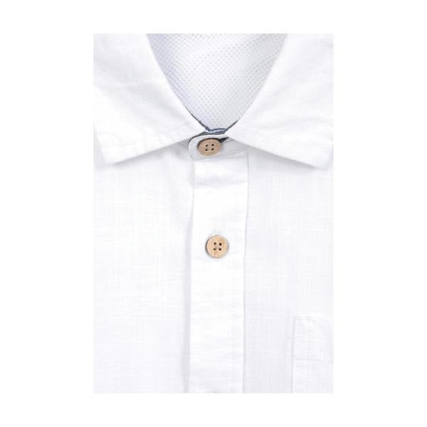 Mountain Warehouse Mens Coconut Textured Long-Sleeved Shirt - White - 