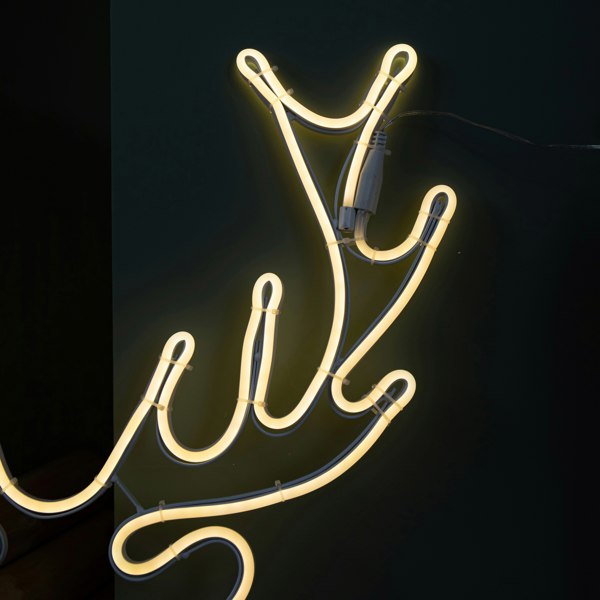 Samuel Alexander 58cm Light up Neon Flex Christmas Reindeer Head with Warm White LEDs