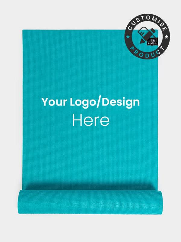 Yoga Studio Personalised Yoga Mat 6mm With Custom Design - Turquoise