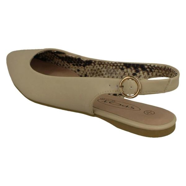 Spot On Ladies Spot On Flat Slingback Pointed Toe Shoes F80461