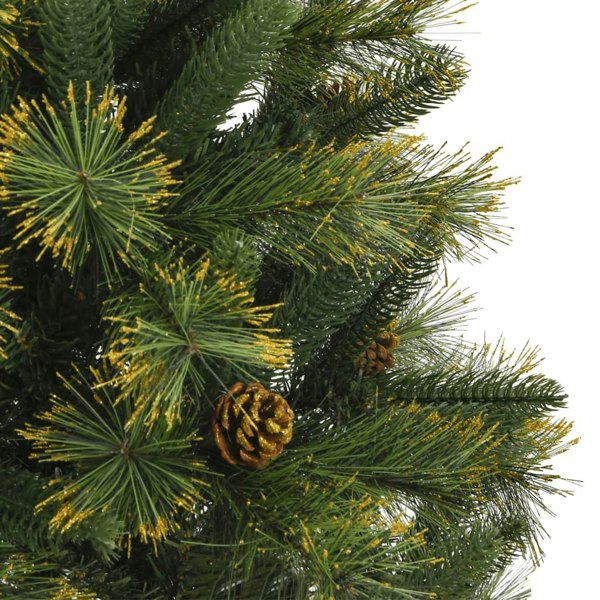 Berkfield Artificial Hinged Christmas Tree with Cones 120 cm