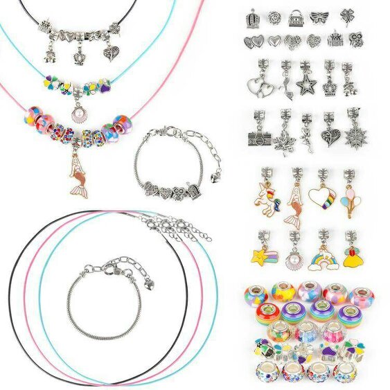 deAO Toys Charm Bracelet Making Kit for Kids Jewelry Making for Kids Charm Bracelets