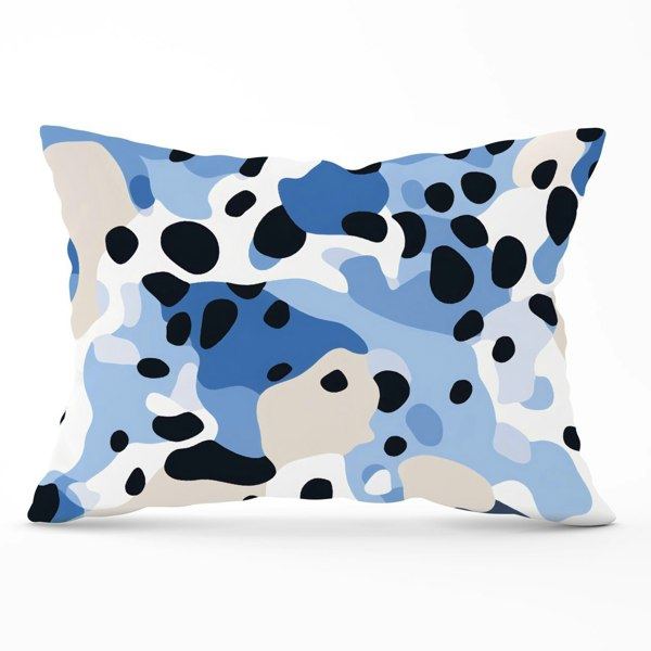 Warren Reed Blue Camouflage Pattern Cushions