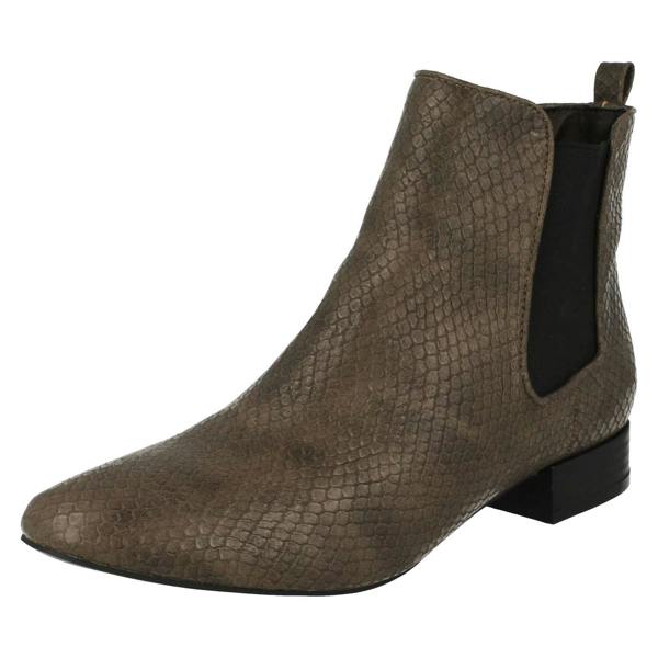 Spot On Ladies Spot On Slip On Ankle Boots