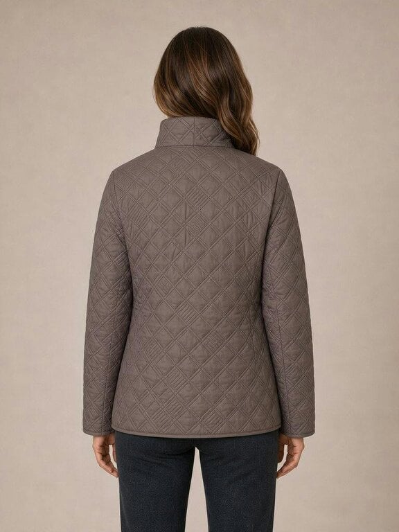 PennyPlain Diamond Quilt Jacket - Mink
