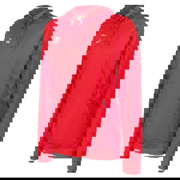 Umbro Childrens/Kids Club Essential Polyester Drawstring Hoodie - Vermillion - 