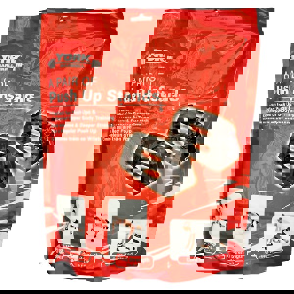 York Barbell Push Up Stands Front Packaging