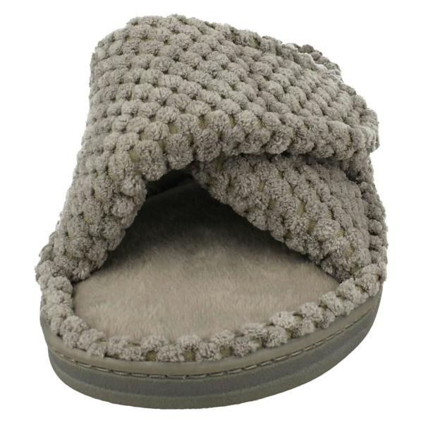 Padders Ladies Padders Cross Detailed Adjustable Mule Slippers Flo