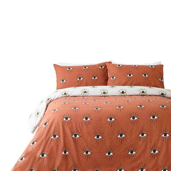 Furn Theia Eye Duvet Cover Set - Pink Clay - 