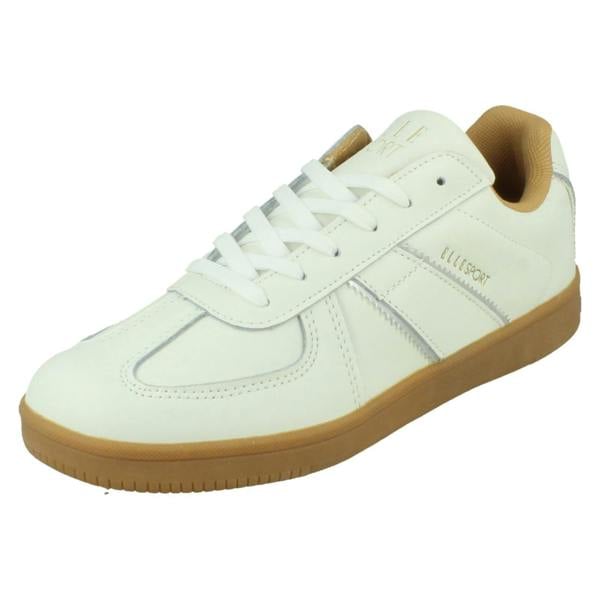 Elle Sport Ladies Elle Sport Leather Lace up Trainers F7412
