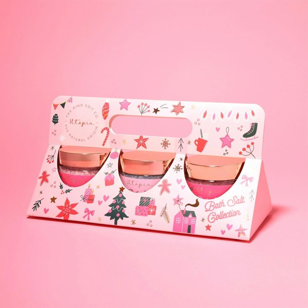 The Kind Edit Co. Utopia Christmas Bath Salts Collection Gift Set