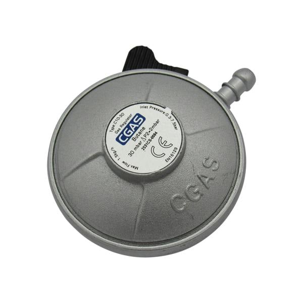 Butane Clip On Gas Regulator 30 mbar (20MM Caravan Motorhome Bottle Cylinder)