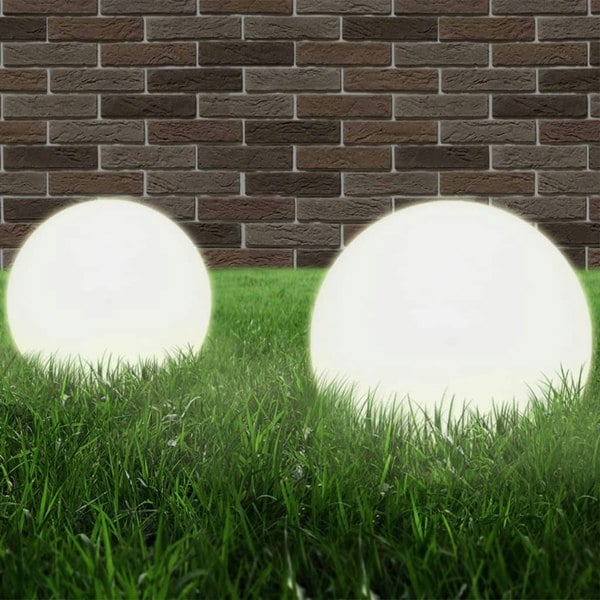 Berkfield LED Bowl Lamps 2 pcs Spherical 20 cm PMMA