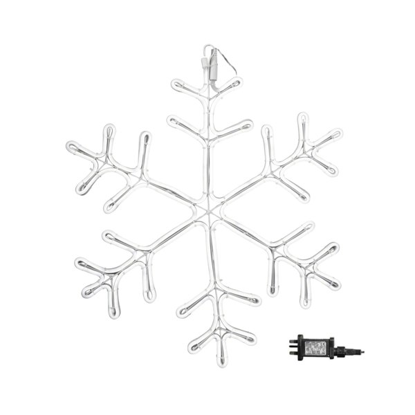 Samuel Alexander 59cm x 56cm Light up Neon Flex Christmas Snowflake with Blue & White LEDs
