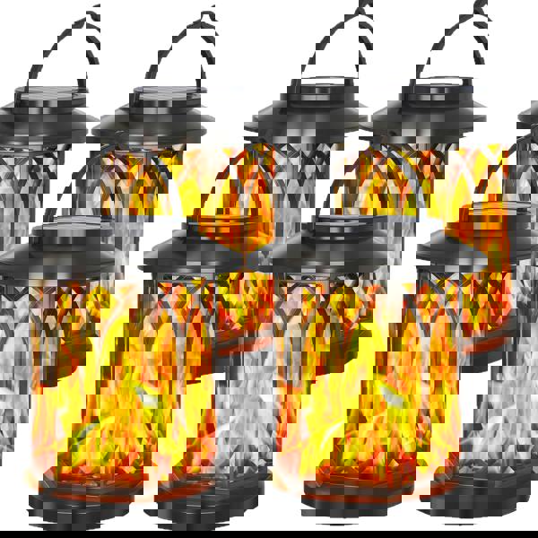 Leaper Solar-Powered Hollow Flame Light for Courtyard