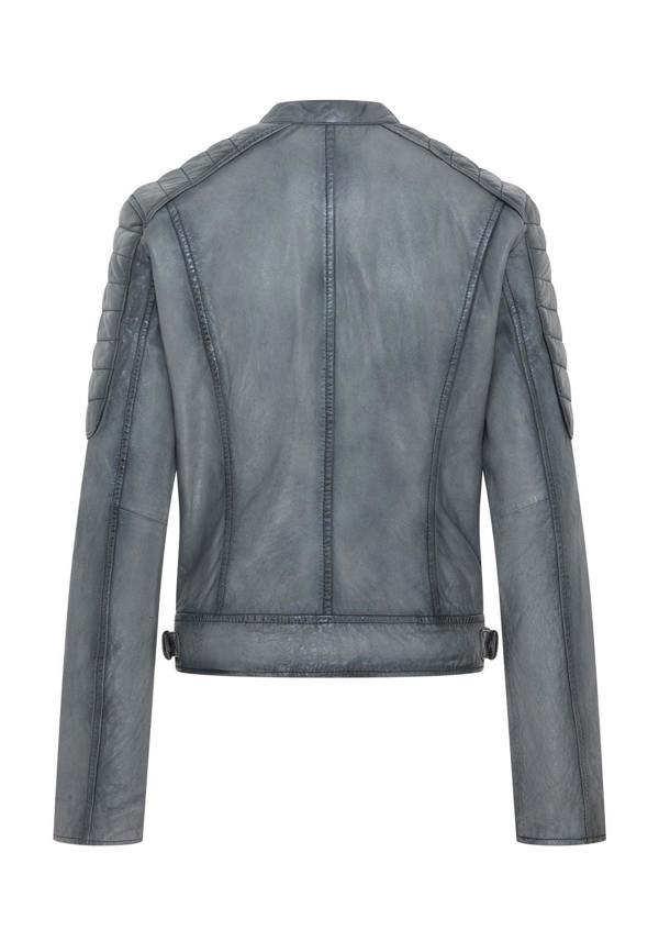 Infinity Leather Womens Retro Quilted Leather Biker Jacket - Horten