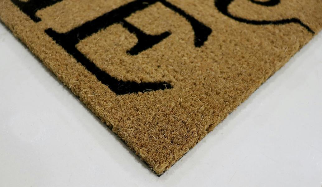 A.Unique Home 15mm Coir Doormat Non-Slip PVC Back - Welcome Home 40x80cm