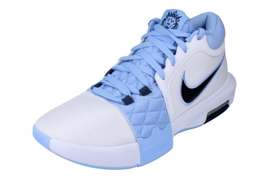 Nike Lebron Witness VIII Mens Basketball Trainers Hq2139  100 - White Thunder Blue Aluminium 100 - Photo 0