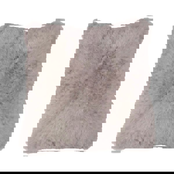  Alpaca Fur Cushion | Double sided | Short Wool Light Grey