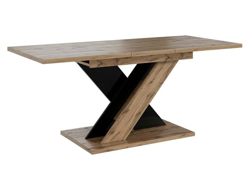PHD Furniture TOXX Extendable Dining Table 120–160cm – Wotan Oak Effect & Black Gloss