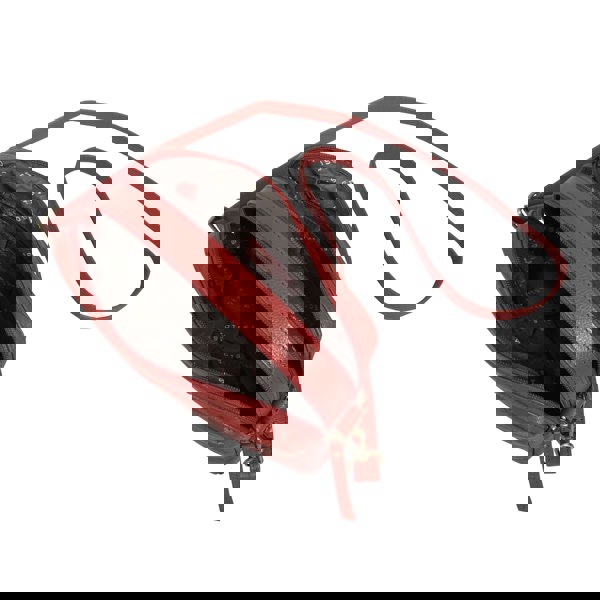 Assots London 'IRIS' Red Quilted Soft Pebble Grain Leather Crossbody Bag