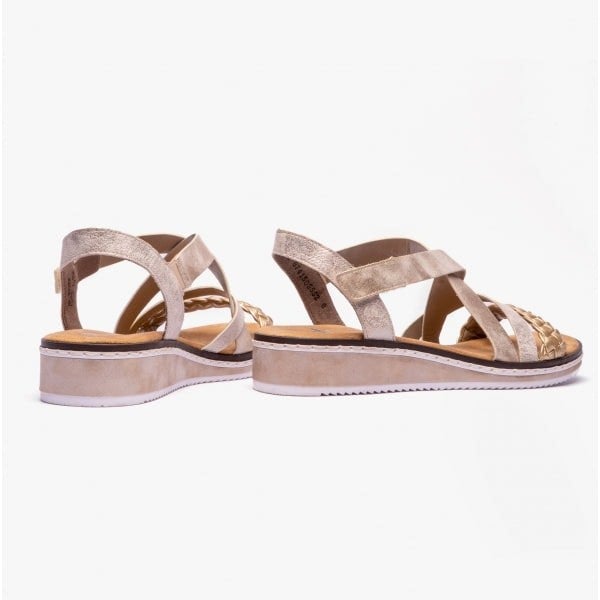 Rieker Kaz Womens Womens Sandals - Gold