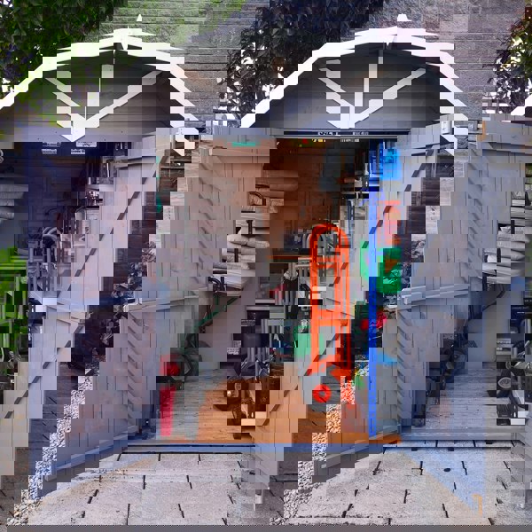 Shire Barn 7x7 12mm interlock Clad wooden Shed - Best Shed