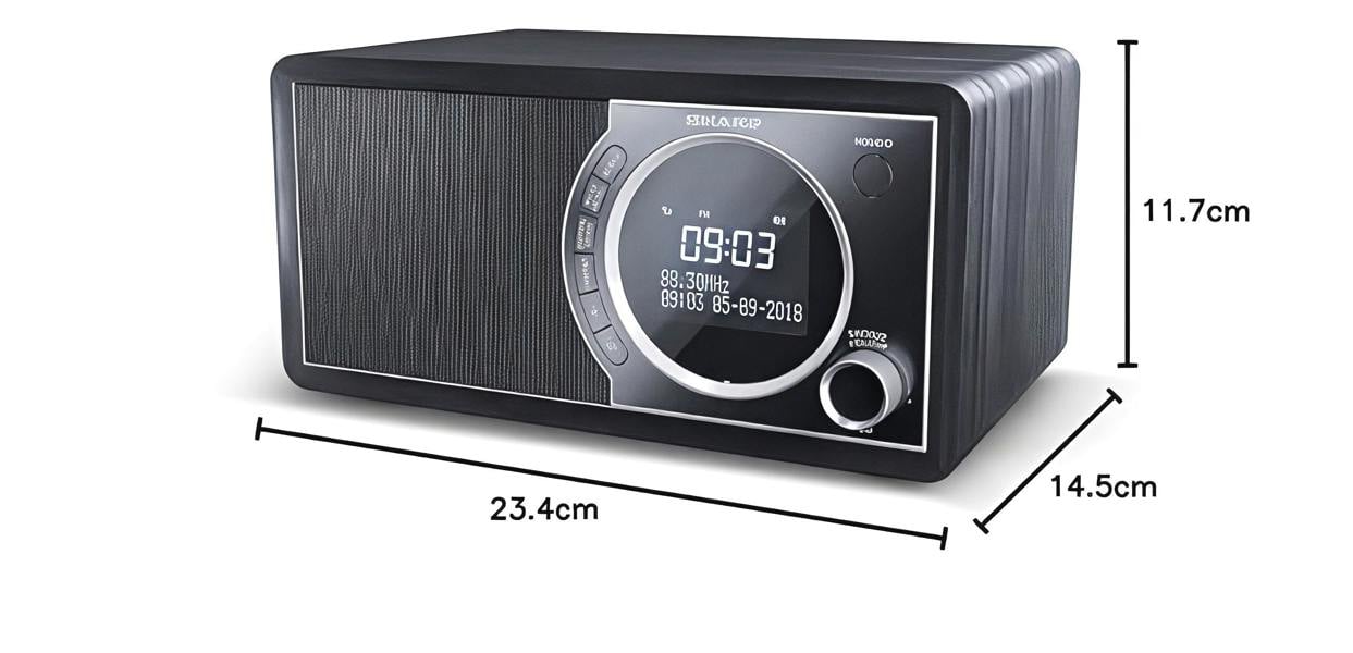 magicvision.uk SHARP DR-450 Digital Radio DAB/DAB+/FM with Bluetooth 4.2, Alarm Clock and LCD Display