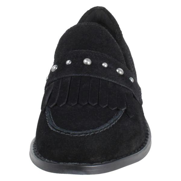 Clarks Ladies Clarks Suede Stud Detailed Loafers Hana Loafer