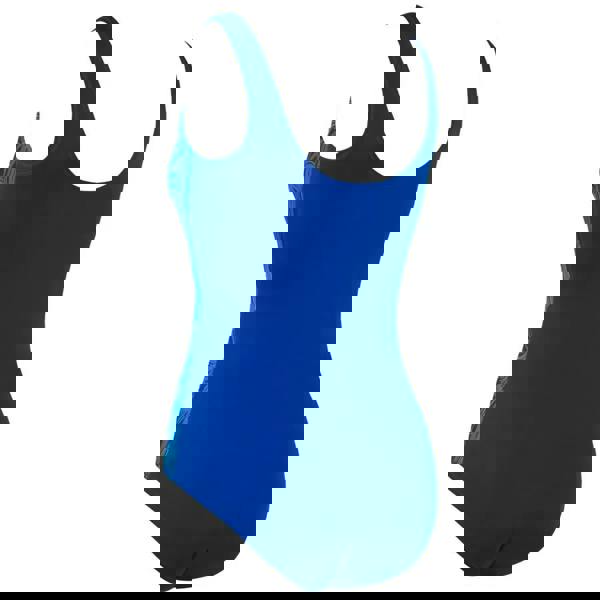 Royal blue Zoggs Nautilus scoopback swimsuit with lace details