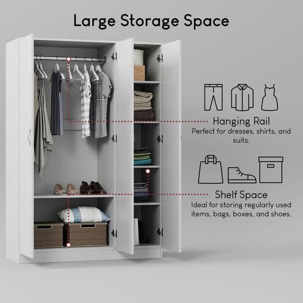 Vida Designs Riano 3 Door Wardrobe