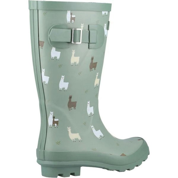 Cotswold Childrens/Kids Farmyard Alpaca Wellington Boots - Green