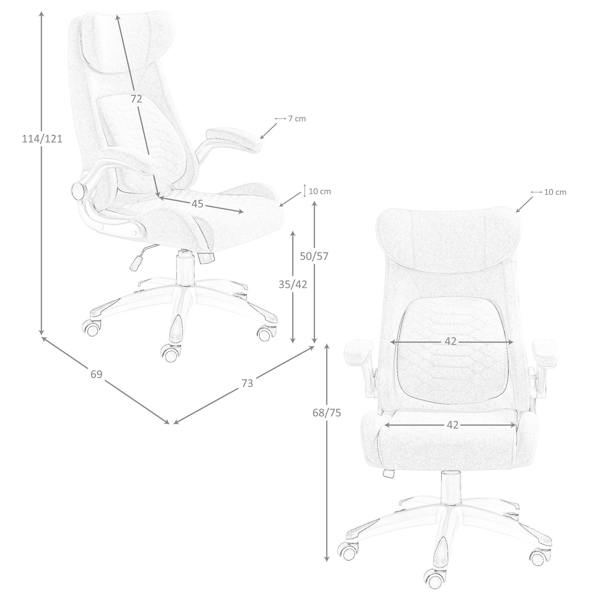 Angel Cerdá Grey fabric swivel office chair 4224