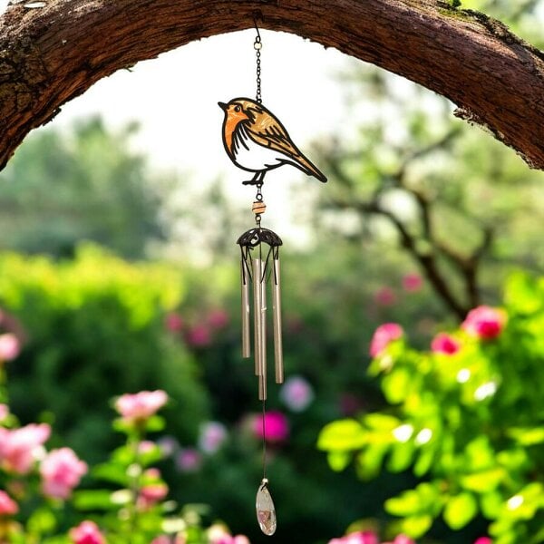 EDH Door Hardware Suncatcher Robin Wind Chime