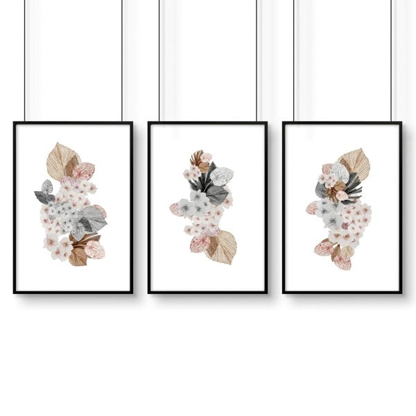 Botanicals artwork | set of 3 wall art prints