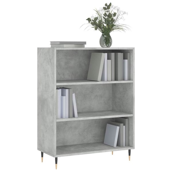 Berkfield Bookcase Concrete Grey 69.5x32.5x90 cm Engineered Wood