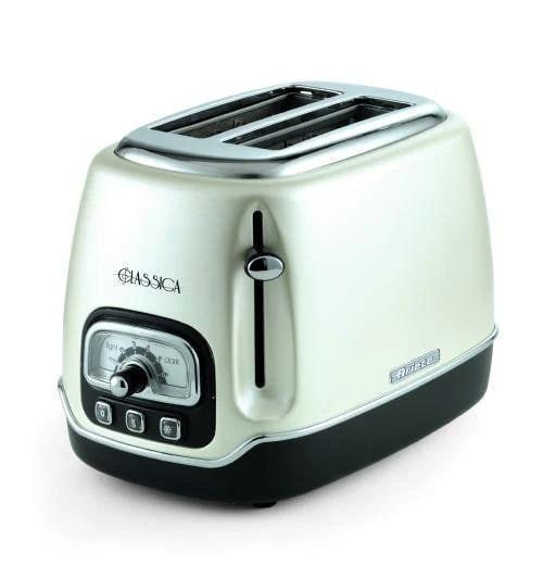 Ariete Classic Toaster 158 2 Slices 3 Functions 6 Browning Levels Pearl