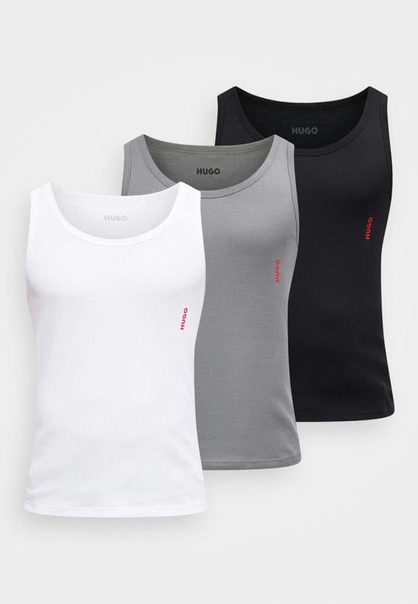 HUGO Ribbed Tank Top/Vest 3 Pack