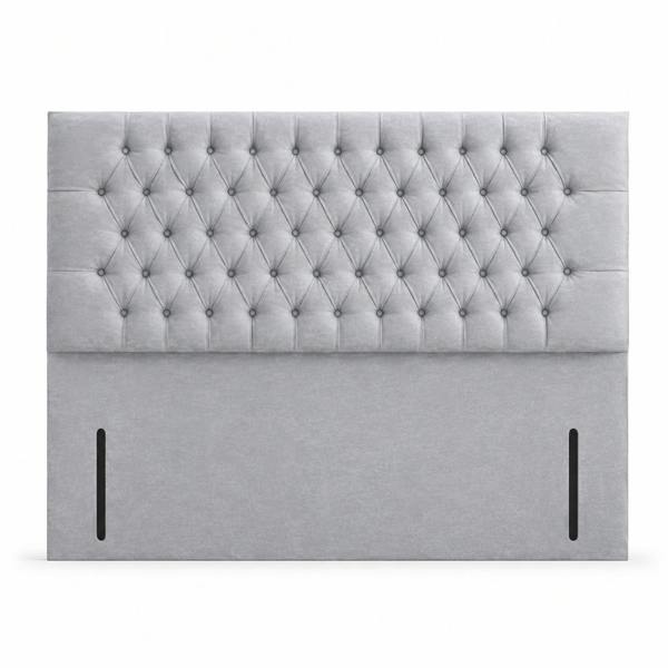 Great British Beds Chesterfield Headboard - Silver Plush