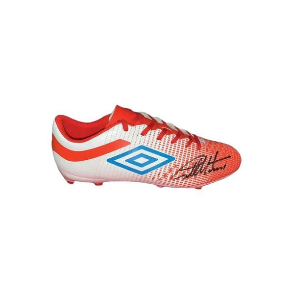 Unbranded Sir Geoff Hurst signed Umbro football boot — Framed
