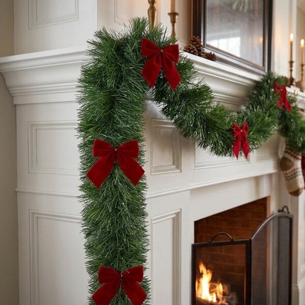 Garden Greatness Sparkling Christmas Tinsel with Bow