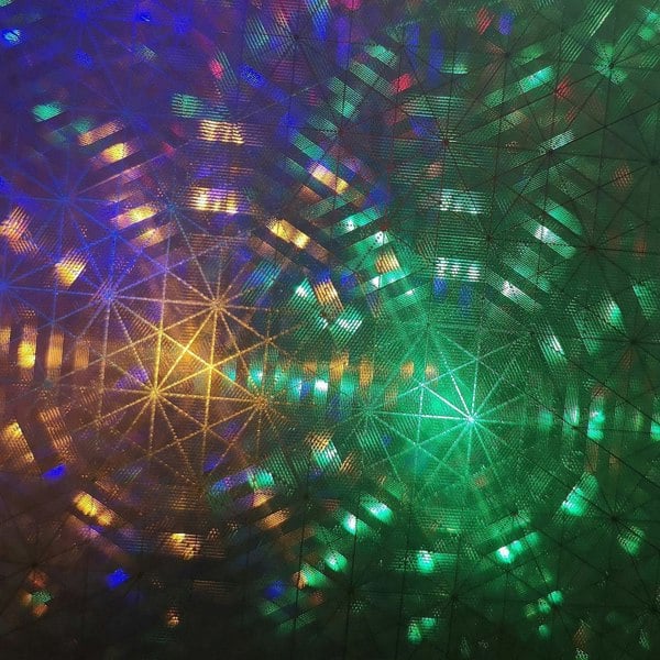 Samuel Alexander Premier Christmas 45cm Holographic Pyramid with Multi Colour LED Lights